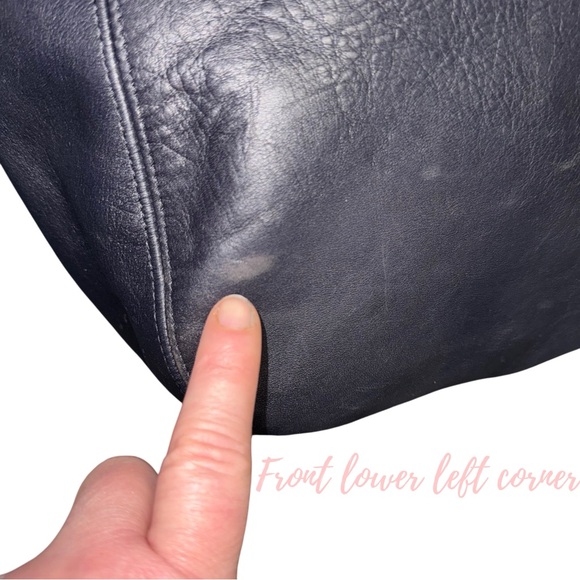 Coach Vintage Navy Leather XL Soho Duffle Tote style 4082 Hard to Find!!! - Picture 8 of 14